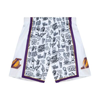 Spodenki Mitchell & Ness NBA Los Angeles Lakers Doodle