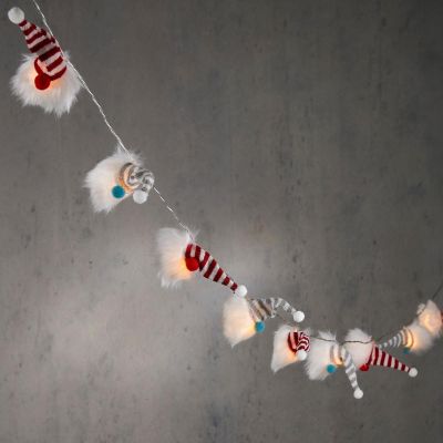 2. LAMPKI GIRLANDA 12SZT NA BATERIE SKRZATY MIKOŁAJE CIEPŁY BIAŁY LUCA