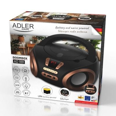 4. Odtwarzacz CD/MP3 (boombox) ADLER AD 1181bc