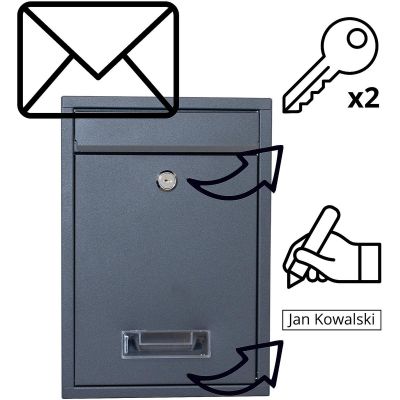 14. SKRZYNKA NA LISTY 21.5X9X31CM 1067537 SASKA GARDEN