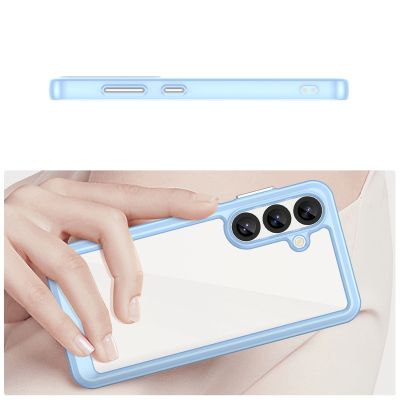 4. Etui silikonowe Outer Space Case z żelową ramką do Samsung Galaxy S25 - niebieskie