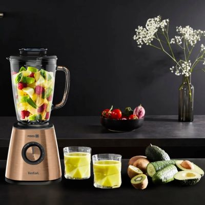 8. TEFAL | Blender | BlendForce BL439G10 | Blat stołu | 800 W | Materiał słoika Szkło | Pojemność słoika 1,75 L | Kruszenie lodu | Miedź