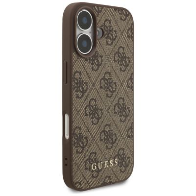 4. Etui Guess 4G Classic na iPhone 17 - brązowe
