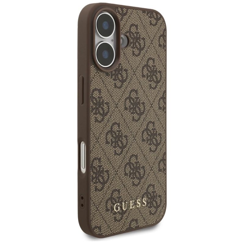 4. Etui Guess 4G Classic na iPhone 17 - brązowe