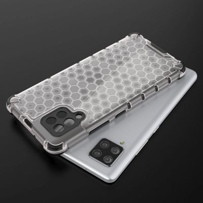 14. Honeycomb etui pancerny pokrowiec z żelową ramką Samsung Galaxy A42 5G zielony