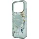 5. Etui Guess IML Flowers Pearl Strap MagSafe na iPhone 18 Pro Max / 17 Pro Max - zielone
