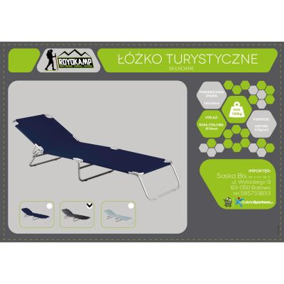 16. ŁÓŻKO TURYSTYCZNE KEMPINGOWE SKŁADANE CZARNE