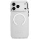 3. Etui Guess Metal Outline MagSafe do iPhone 17 Pro Max - srebrne