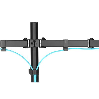 15. DIGITUS UCHWYT BIURKOWY PODWÓJNY Z ZACISKIEM 2XLCD MAX. 32" MAX. OBCIĄŻENIE 2X 8KG UCHYLNO-OBROTOWY CZARNY DA-90400