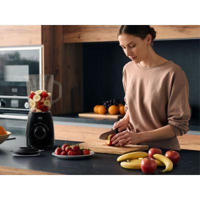 16. ELDOM BLENDER KIELICHOWY BK6 NOXAR 100W CZARNY 22000 OBR/NIN KIELICH 1,8 L ZE SZKŁA HARTOWANEGO DWA POZIOMY RĘDKOŚCI + PULSE