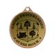 Medal metalowy z grawerowaniem na laminacie
