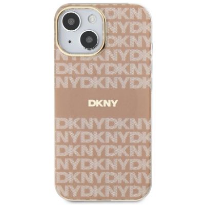 3. Etui DKNY IML Mono & Stripe MagSafe na iPhone 15 Plus / 14 Plus - różowe