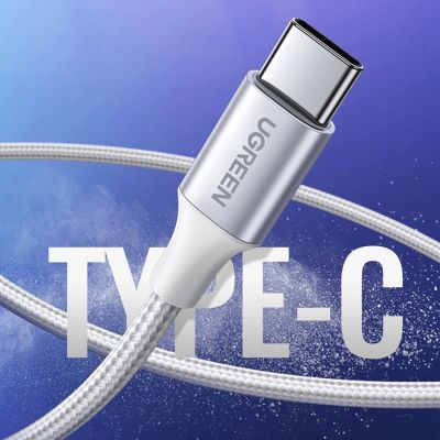 2. Kabel Ugreen US288 60131 USB-A / USB-C QC 3.0 3A 1m - biały