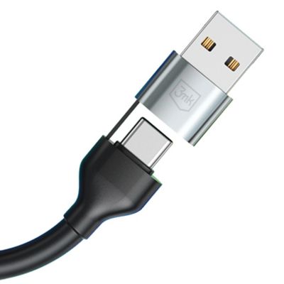 5. Kabel 3mk Hyper Cable N-SERIES 6 in 1 USB-C / USB-A to USB-C / Lightning / Micro 1.2m QC 3.0 9V / 2A 18W - czarny