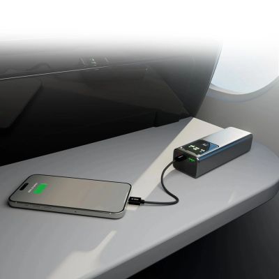 5. Powerbank SBS 20000mAh PD 100W z wyświetlaczem LCD - szary