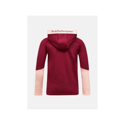 3. Bluza PEAK PERFORMANCE Jr Rider Essentials Zip Hood bordowy