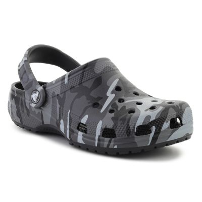 CROCS CLASSIC CAMOUFLAGE CLOG K BLACK/SLATE GREY 211879-0DD