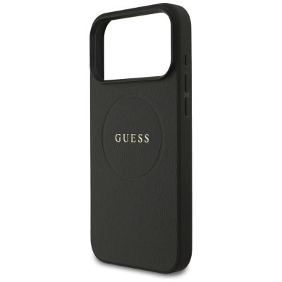 6. Etui Guess Grained Ring MagSafe do iPhone 17 Pro Max - czarne