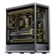 4. Jonsbo D401 PC-Gehäuse, Midi Tower, ATX, Tempered Glass - schwarz