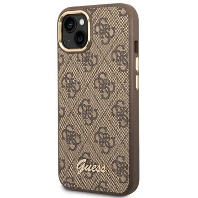 2. Etui Guess 4G Vintage Gold Logo na iPhone 14 Plus - brązowe