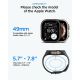10. Pasek z obudową Spigen Liquid Air Pro + Szkło hartowane 9H na Apple Watch Ultra 49 mm - czarny