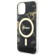 6. Etui Guess Golden Marble MagSafe na iPhone 14 - czarne