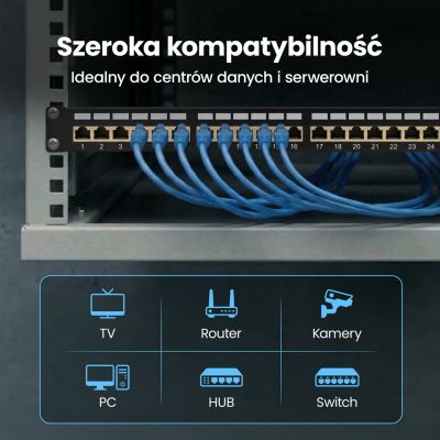 10. Patch panel Extralink  EX.9830 (1U; kat. 5e; 24xRJ-45)