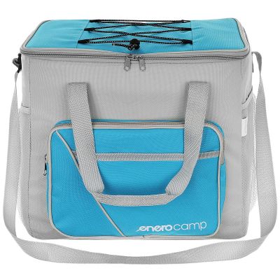5. TORBA TERMICZNA 36x25x33CM BŁEKITNO SZARA 30L ENERO CAMP