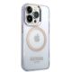 4. Etui Guess Gold Outline Translucent MagSafe na iPhone 14 Pro Max 6,7" - purpurowe