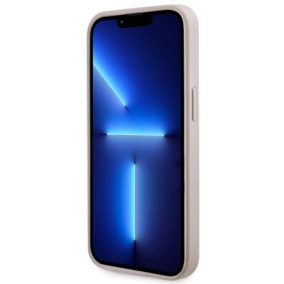 5. Etui Guess 4G Printed Stripes MagSafe na iPhone 13 Pro Max - różowe