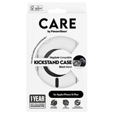 5. Etui CARE by PanzerGlass Feature Kickstand Case z MagSafe na iPhone 16 Plus - czarne