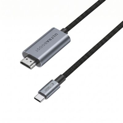 4. Kabel wideo Tech-Protect UltraBoost USB-C HDMI 2.1 60HZ 300 cm - szary