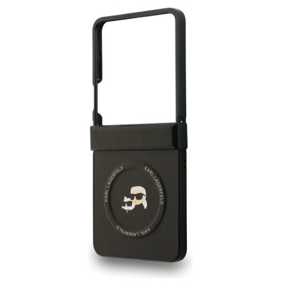 6. Etui Karl Lagerfeld Karl&Choupette Pins MagSafe na Samsung Galaxy Z Flip 7 - czarne