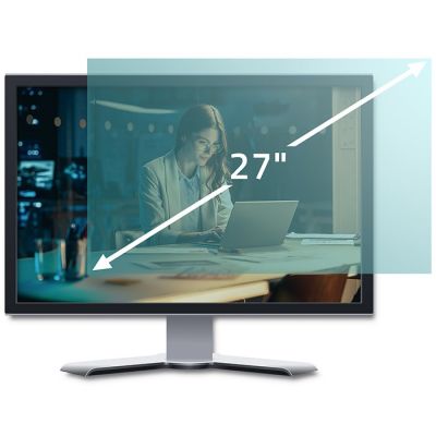 2. Qoltec 51049 Filtr światła niebieskiego 27" | 16:9 | Ochrona wzroku | Anti Glare