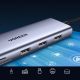 5. Hub Ugreen USB-C 10w1 USB-C HDMI Ethernet USB-A 5GB/s SD/TF minijack- szary