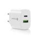 4. EVERACTIVE ŁADOWARKA SIECIOWA 1 X USB QUICK CHARGE 3.0 ORAZ 1 X USB-C PD PPS 25W BIAŁA SC-370Q