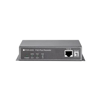 3. Wzmacniacz sygnału LevelOne PoE+ 1xPoE 100Mbps szary