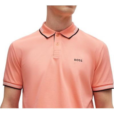 2. Koszulka męska Polo BOSS Paul Open Red slim fit czerwona (50506193-649)