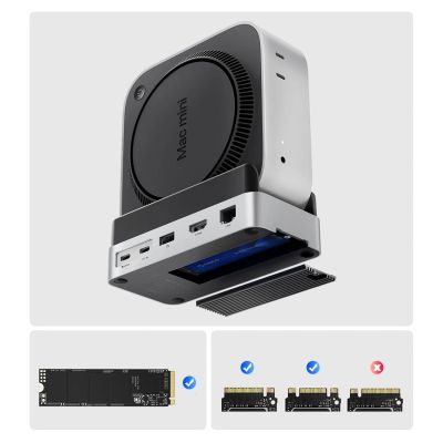 4. Stacja dokująca Orico MiniDock 10w1 z kieszenią na dysk twardy SSD - srebrna