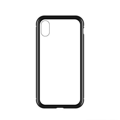 7. Wozinsky Full Magnetic Case magnetyczne etui 360 pokrowiec na przód i tył z wbudowanym szkłem Samsung Galaxy A72 4G czarno-przezroczysty