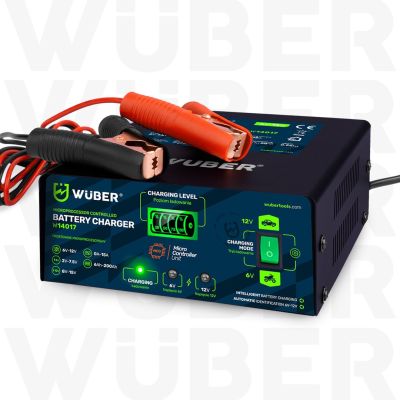 2. Prostownik mikroprocesorowy 6-12V 15A + ładowarka do akumulatora W14017 WUBER