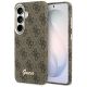 Etui Guess 4G Script MagSafe na Samsung Galaxy S26 - brązowe