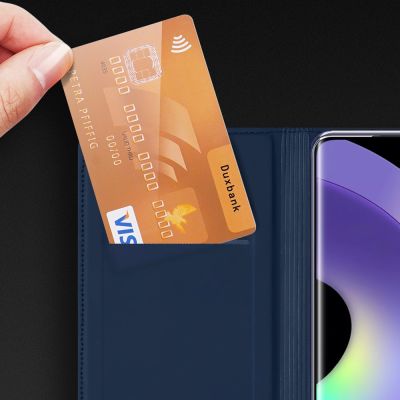 16. Dux Ducis Skin Pro etui do Realme 10 Pro pokrowiec z klapką portfel na kartę podstawka niebieskie