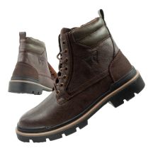 Wrangler Nevada buty męskie sztyblety trzewiki eleganckie modne ciemny brąz