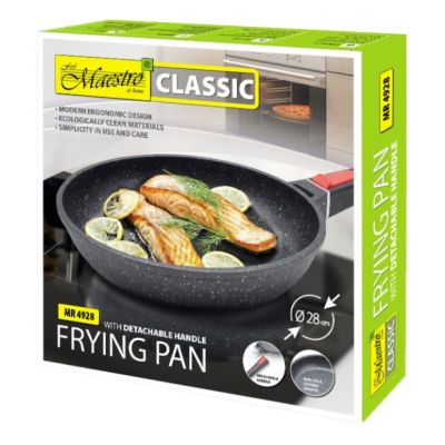 3. Patelnia ze zdejmowaną rączką Granit 28 cm MR-4928 MAESTRO