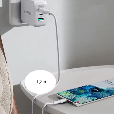 12. Kabel Acefast C2-03-C-C USB-C - USB-C PD QC 60W 3A 480Mb/s 1,2m - biały