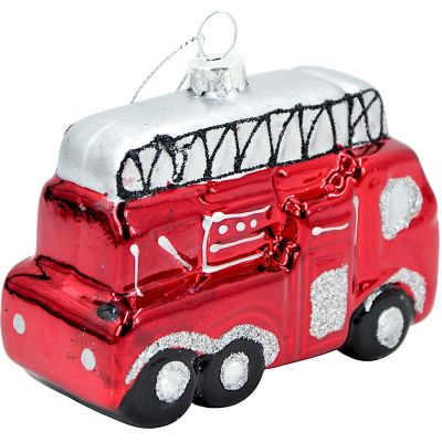 4. BOMBKA SZKLANA FORMÓWKA WÓZ STRAŻACKI SASKA GIFT & DECOR