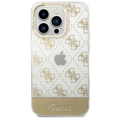 3. Guess GUHCP14LHG4MHG iPhone 14 Pro 6,1" złoty/gold hardcase 4G Pattern Script