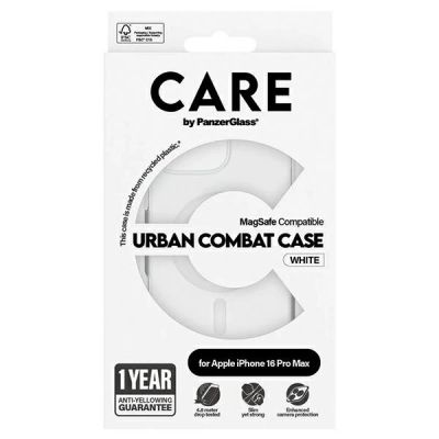 4. Etui CARE by PanzerGlass Flagship Case z MagSafe na iPhone 16 Pro Max - białe
