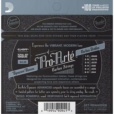 2. Daddario EJ45 FF - Struny do gitary klasycznej